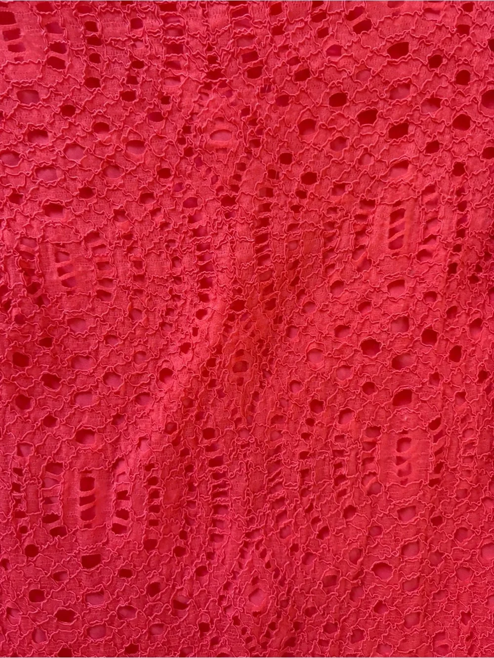 J. Crew Short Sleeve Eyelet Lace Dress 00 Coral Coastal Preppy NWOT